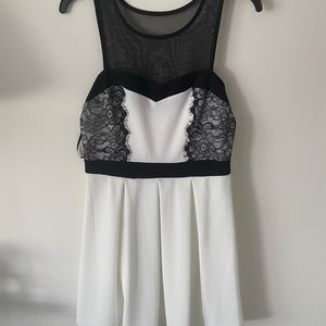 White/Black Mini Dress
